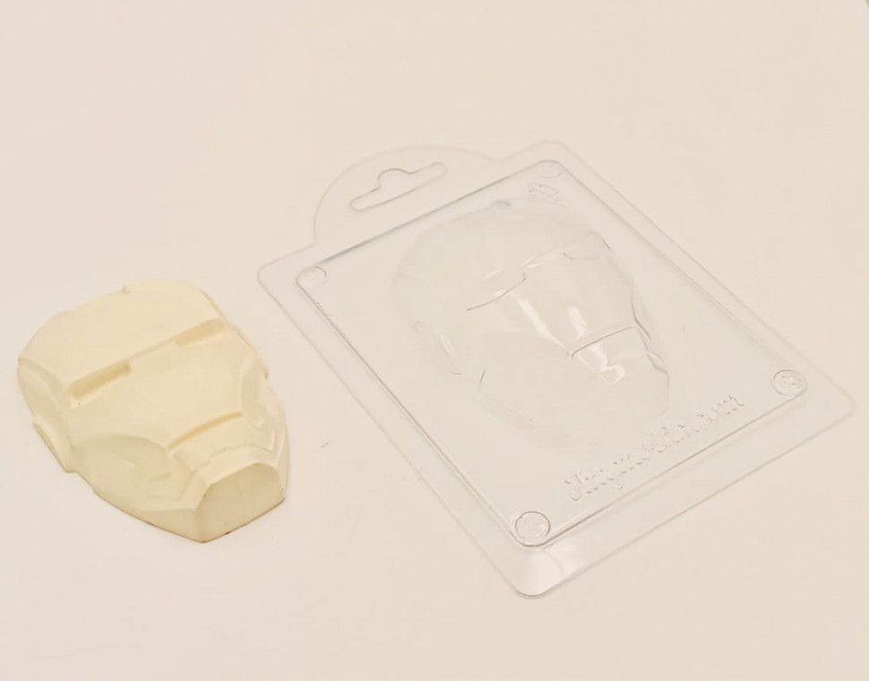 

Форма для шоколада пластиковая AnyMolds маска железный человек, Прозрачный