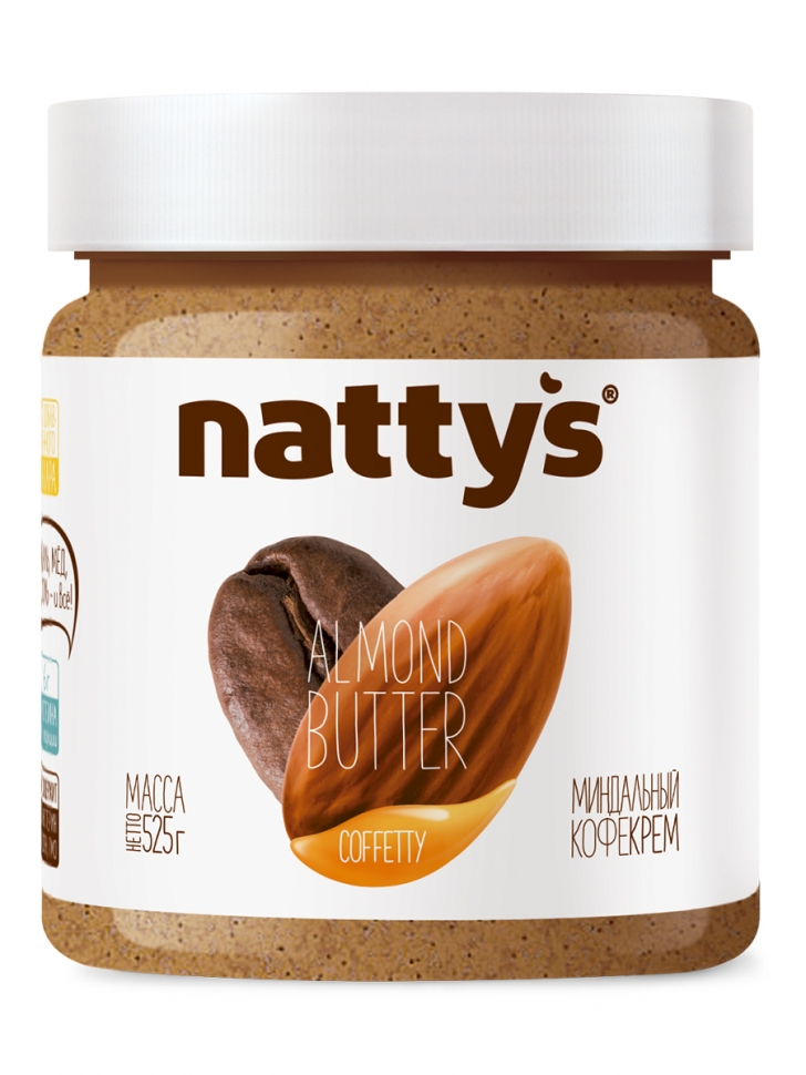 

Миндальная паста Nattys COFFETTY с кофе , 525 г