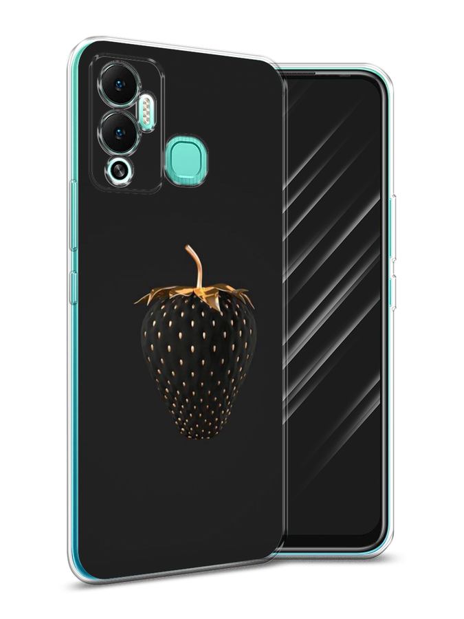 

Чехол Awog на Infinix Hot 12 Play "Черно-золотая клубника", Разноцветный, 3101750-10
