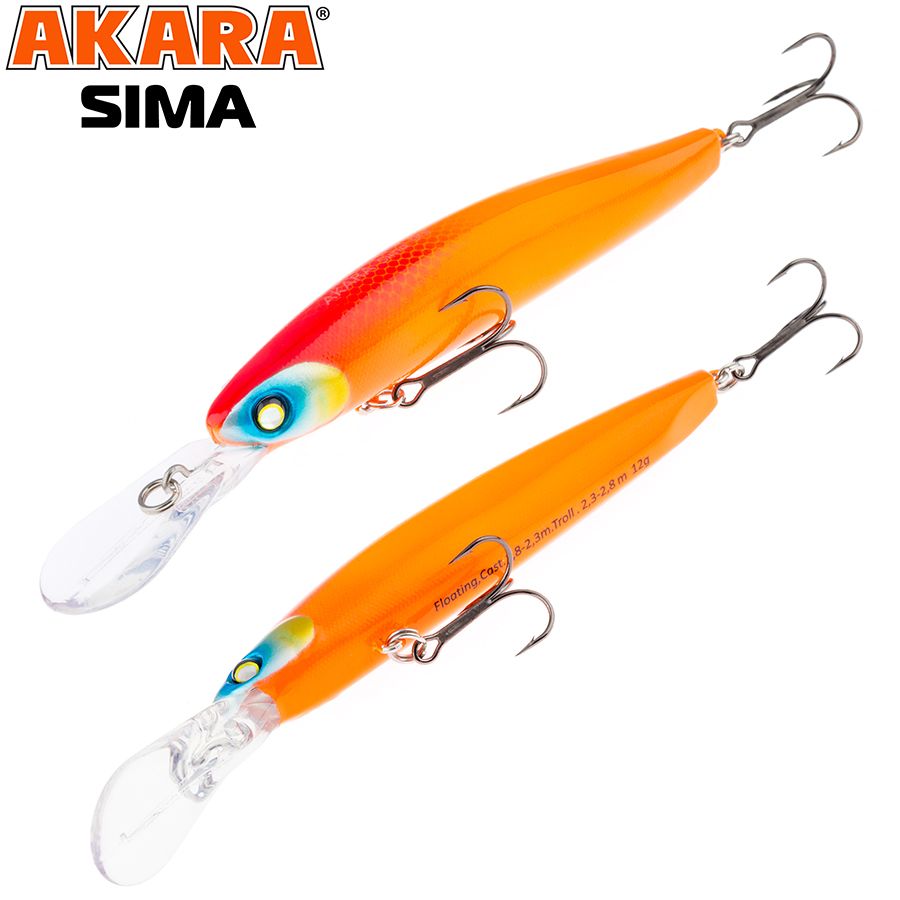 

Воблер Akara Sima 90F 12 гр 3/7 oz 3,5 in A163, Разноцветный, Sima