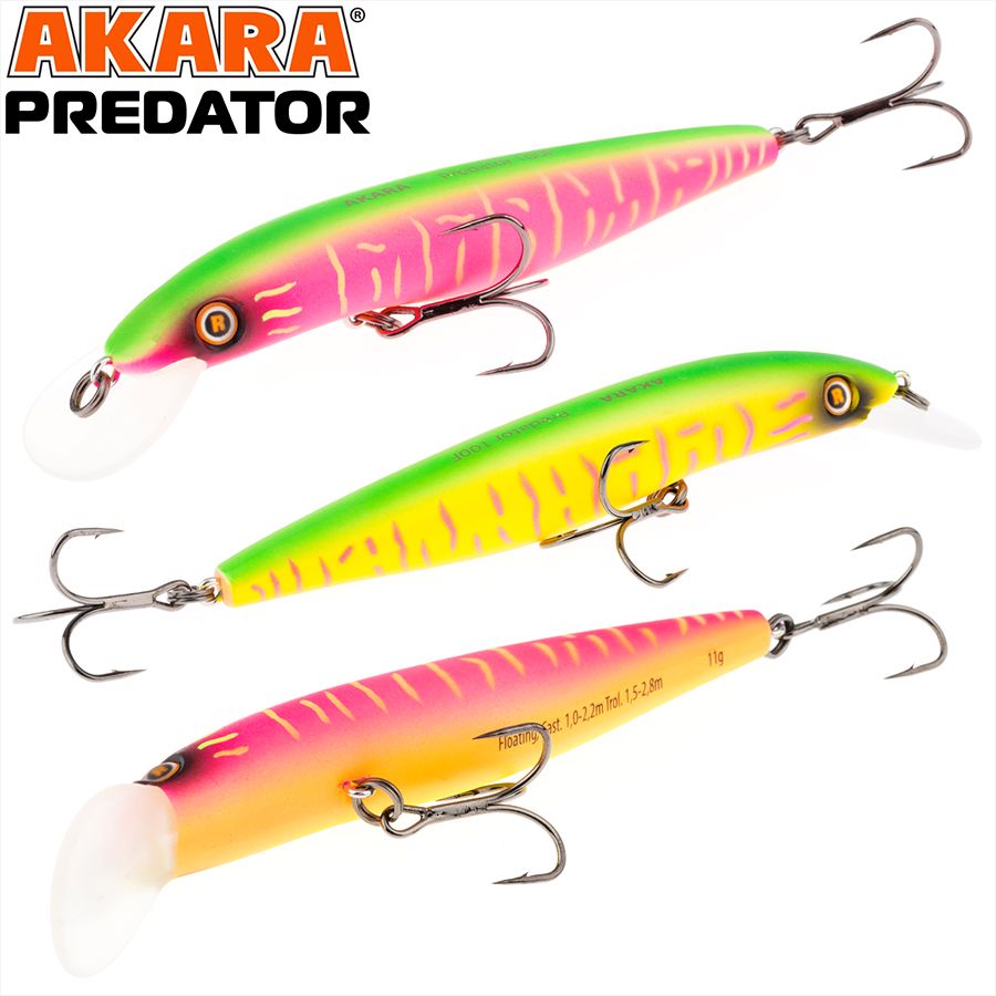 

Воблер Akara Predator 125F 21гр 3/4 oz 5,0 in A207/161, Разноцветный, Predator