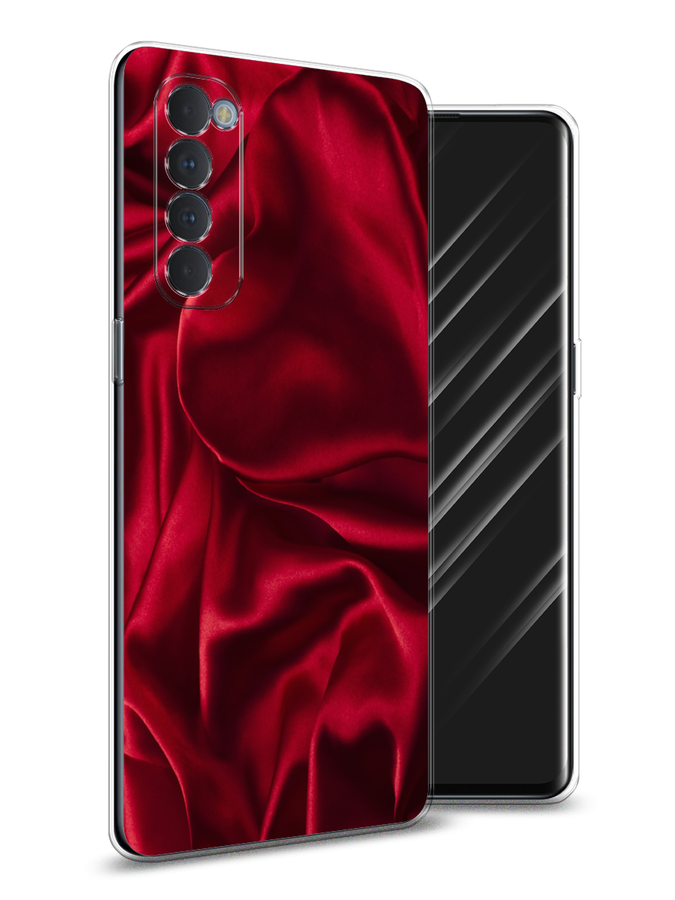 

Чехол Awog на Oppo Reno 4 Pro "Текстура красный шелк", Разноцветный, 258950-3