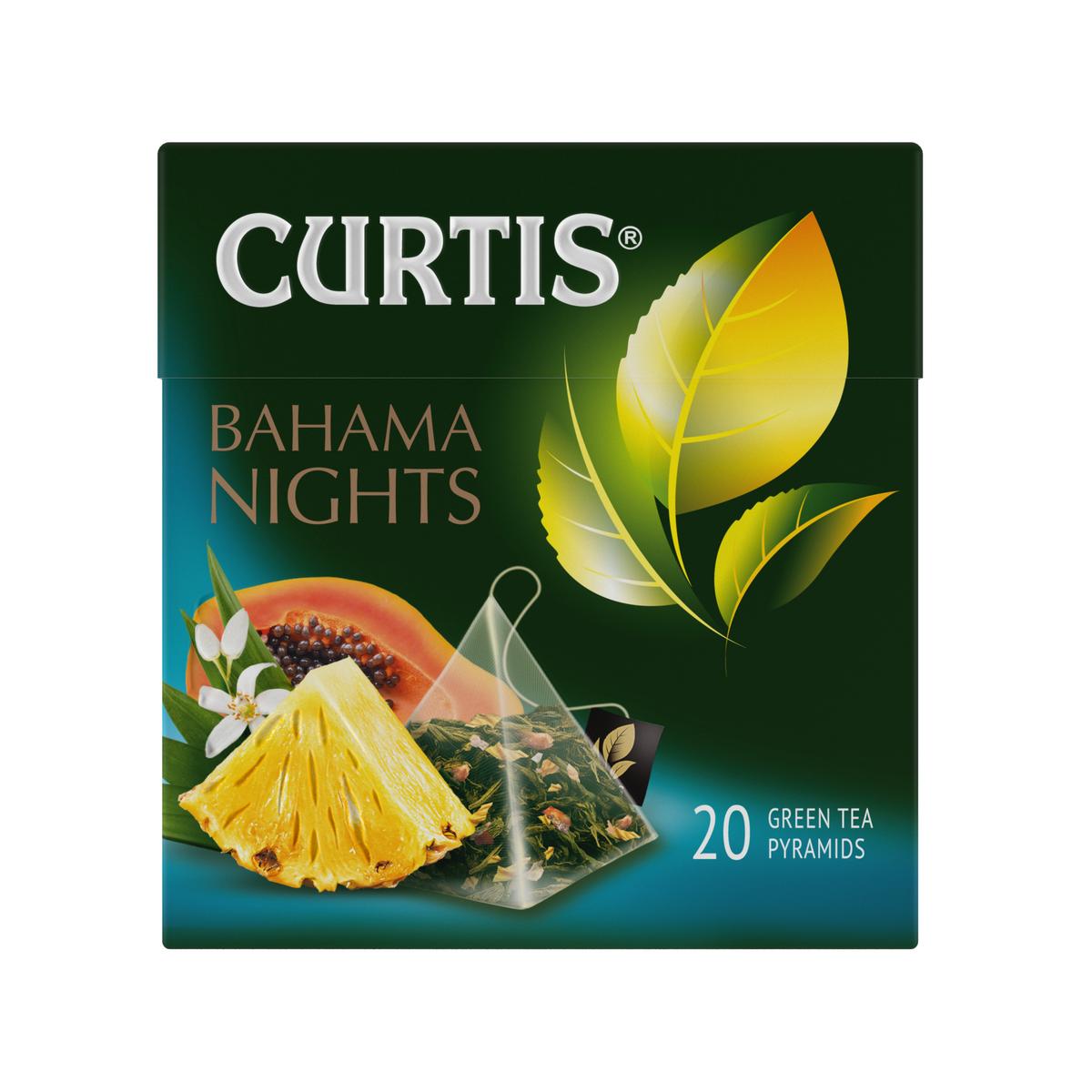Чай Curtis Bahama Nights зеленый с добавками 20 пирамидок