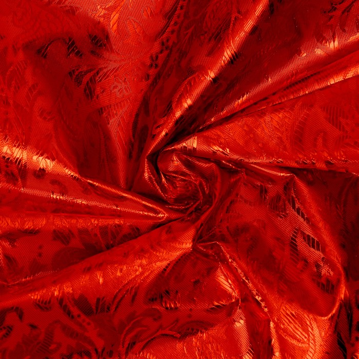 

Лоскут Парча Серебро на красном размытый рис, 100*150см, Серебристый