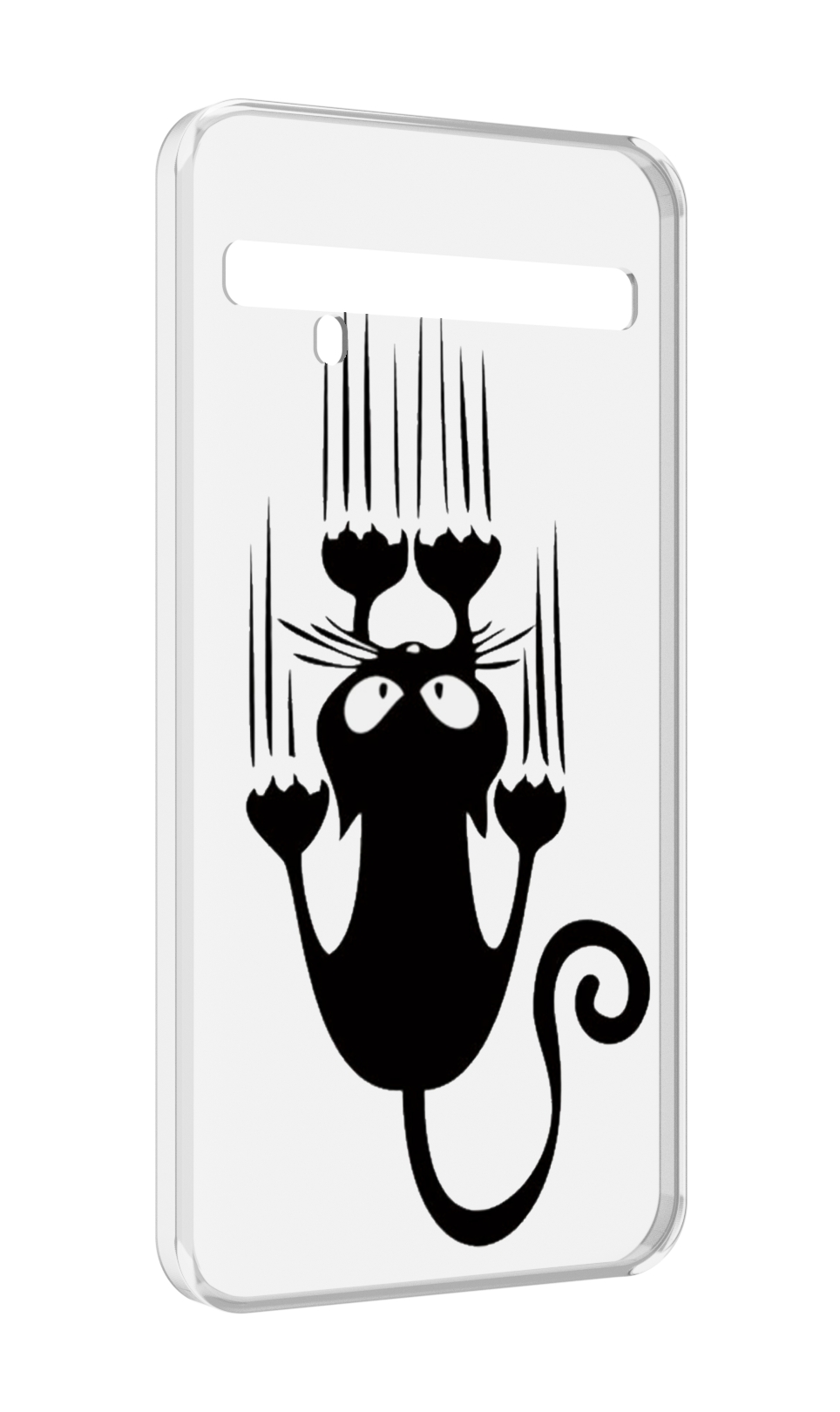 

Чехол MyPads Свисающий-кот для TCL 10 Pro / TCL 10 + Plus, Прозрачный, Tocco