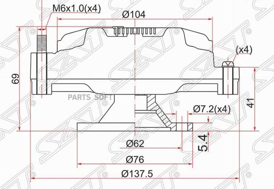 

Вискомуфта Toyota Townace/Liteace 2-3с# 92- Sat арт. ST-16210-64020