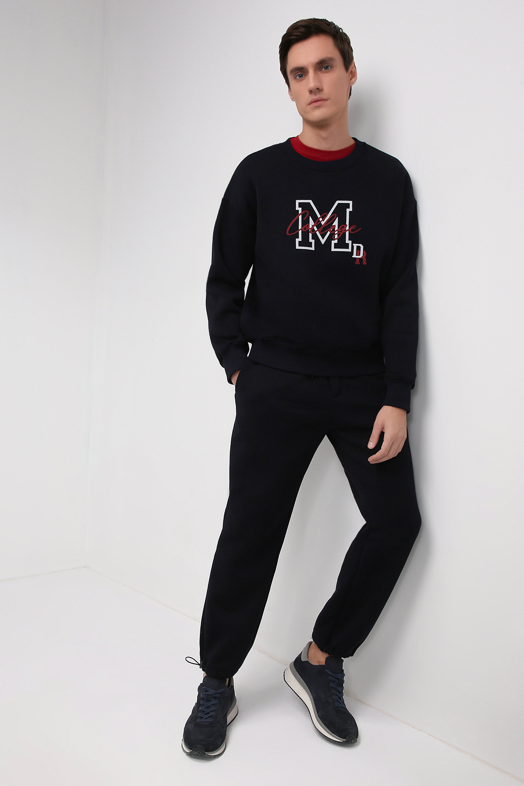 

Свитшот мужской MARCO DI RADI MDR21081174 синий 2XL, MDR21081174