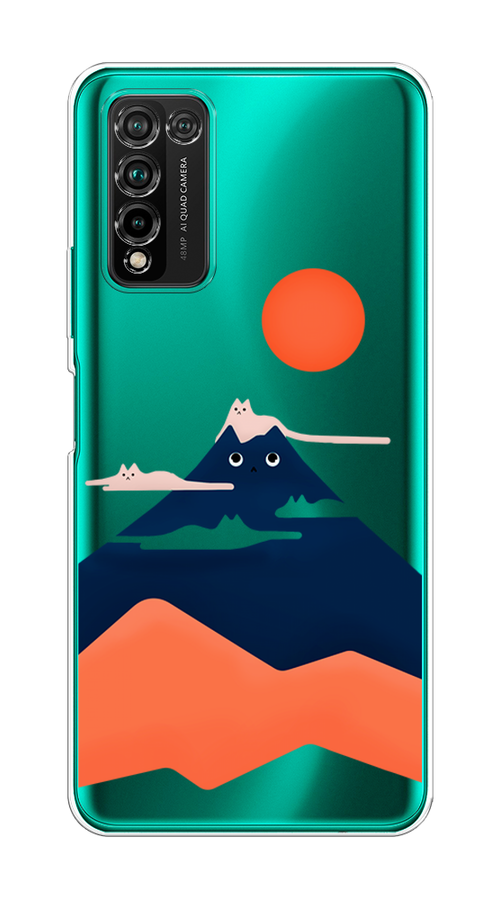 

Чехол на Honor 10X Lite "Кот-гора", Черный;оранжевый, 6104650-4
