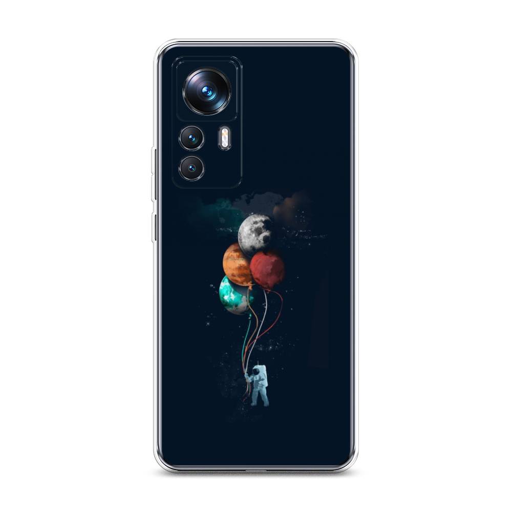 

Чехол на Xiaomi 12T Pro "Космонавт с шариками", Разноцветный, 315750-4