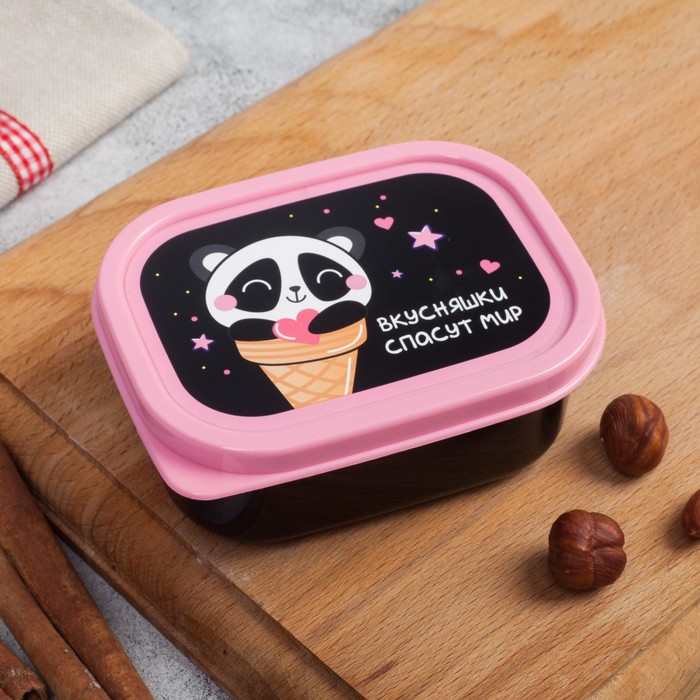 

Ланч-бокс Вкусняшки спасут мир, 150 мл, Розовый
