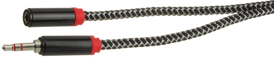

Шнур J3.5-J3.5(G) 1м оплетка ткань, штекер металл