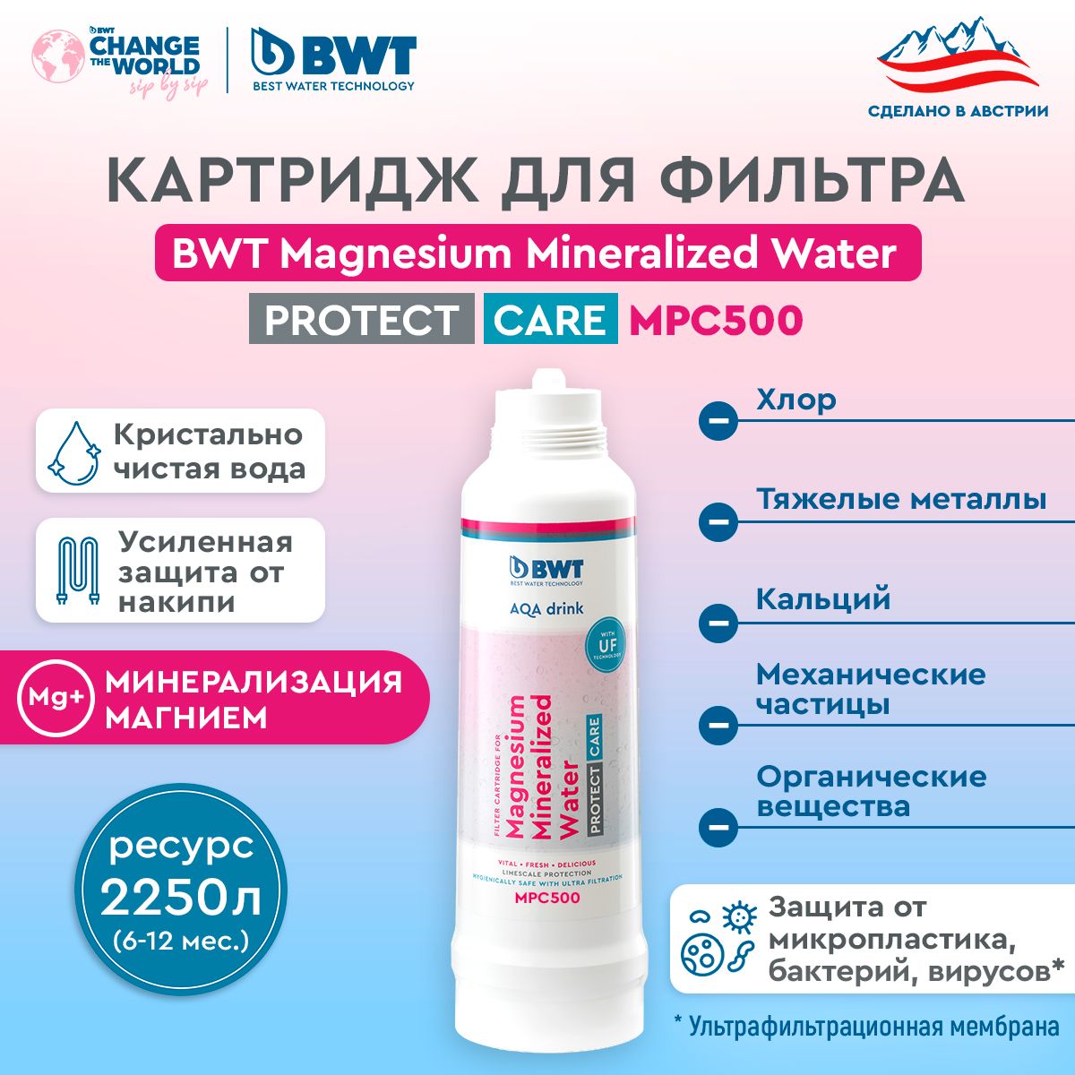 Картридж для фильтра BWT MPC500 Magnesium Mineralized Water усиленная защита