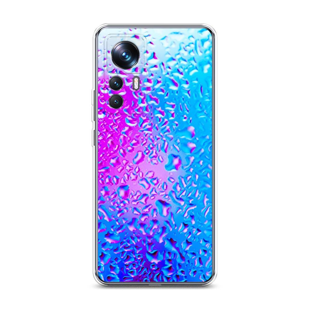 

Чехол на Xiaomi 12T Pro "Капли на стекле", Голубой;розовый, 315750-3