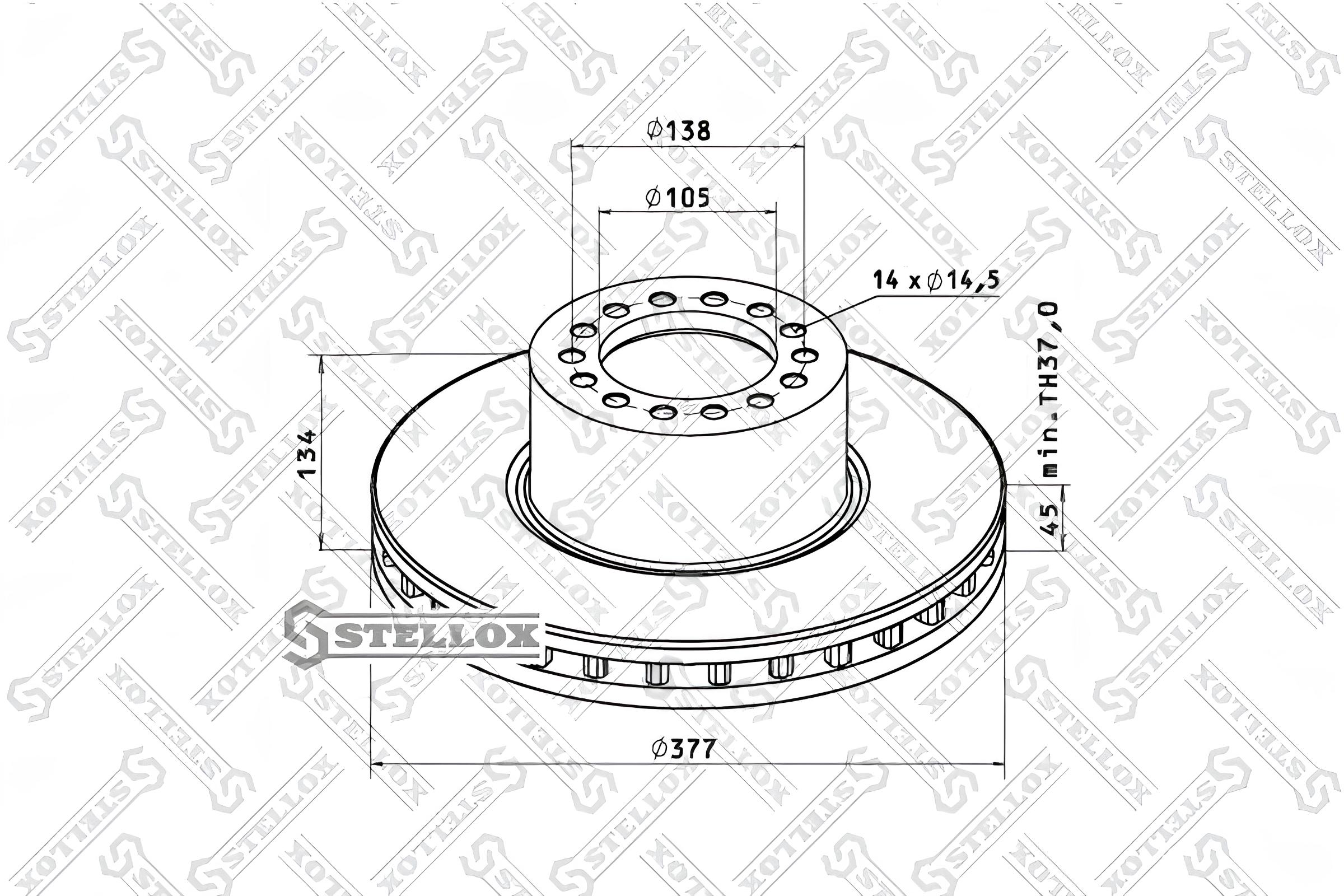 

Тормозной диск Stellox 8500727SX