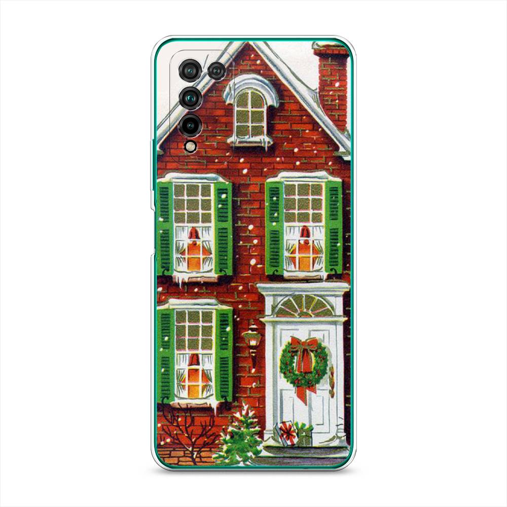 

Чехол для Honor 10X Lite "Рождественский дом", Зеленый;красный;белый, 6104650-5