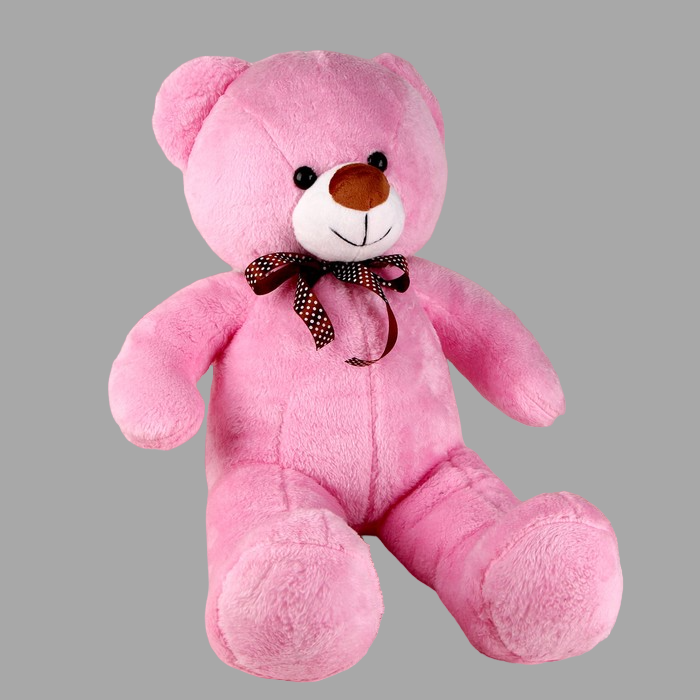 

Игрушка мягкая Медведь, розовый, 65 см