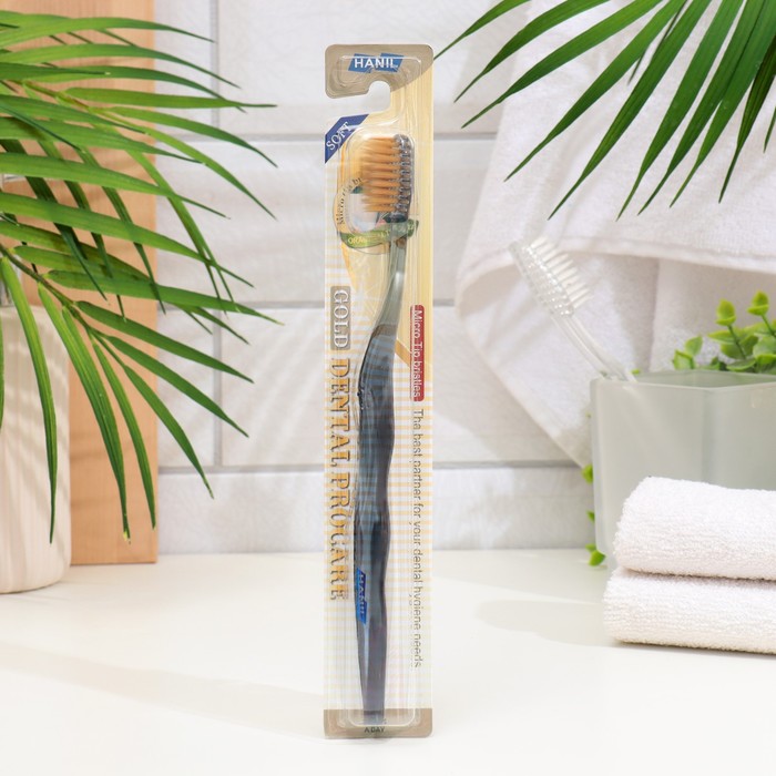 Зубная щетка Hanil Dental Pro Care темно-серая, мягкая