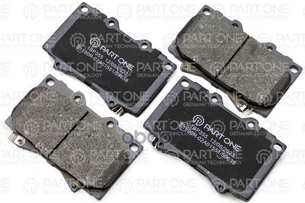 

Колодки тормозные дисковые пер. TOYOTA LC90/LC100 90- PART-ONE 1BP355