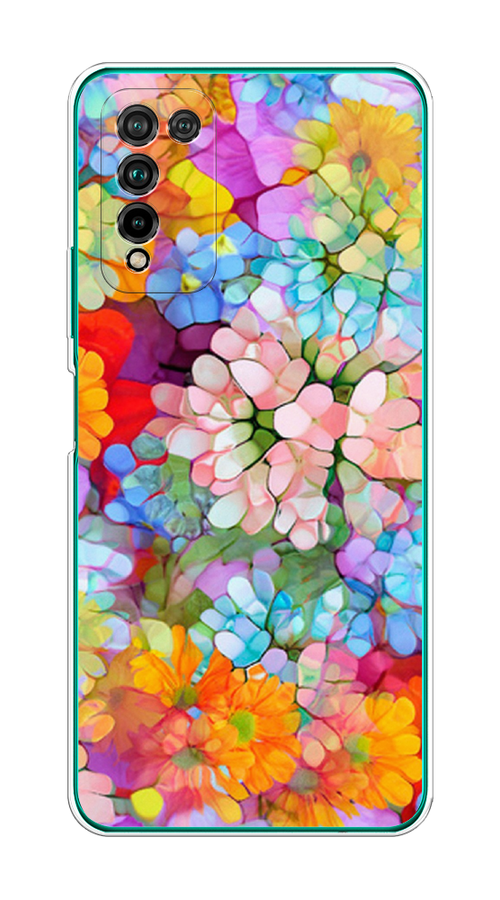 

Чехол на Honor 10X Lite "Цветы витраж", Оранжевый;розовый;голубой, 6104650-3