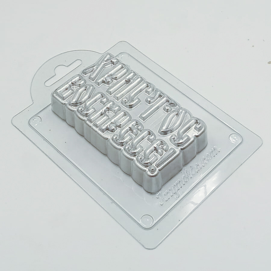 

Форма для шоколада пластиковая AnyMolds христос воскресе кириллица., Прозрачный