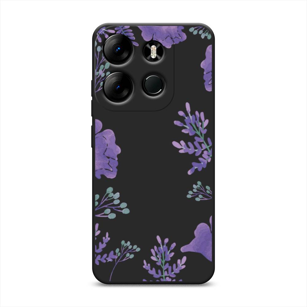 

Чехол Awog на Tecno Spark Go 2023/Pop 7 Pro/Infinix Smart 7 "Сиреневая цветочная рамка", Прозрачный;фиолетовый, 303152-1