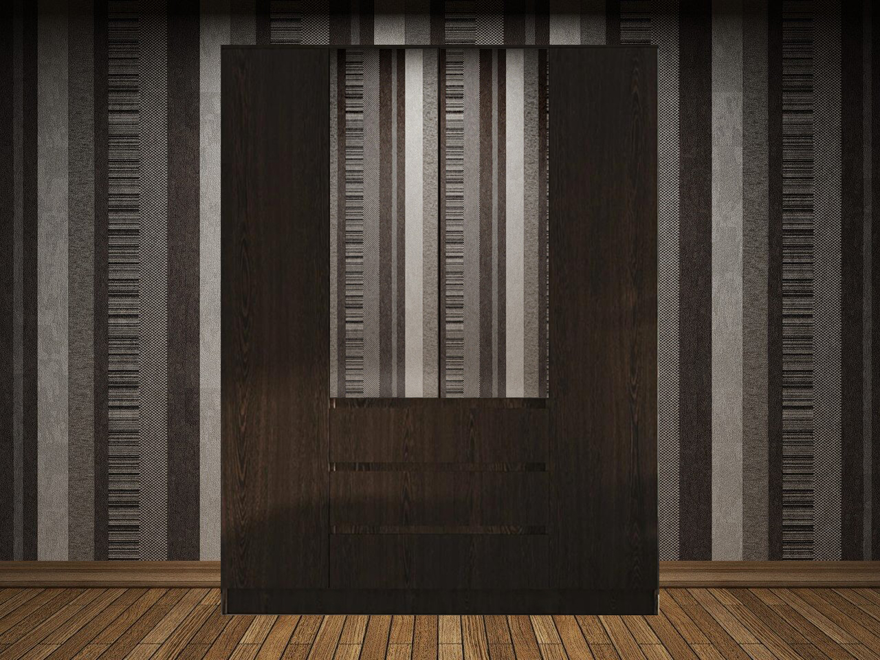 

Шкаф распашной QualisMebel Грааль Extra, 1600х500х2100, Венге Цава, Коричневый, Грааль Extra