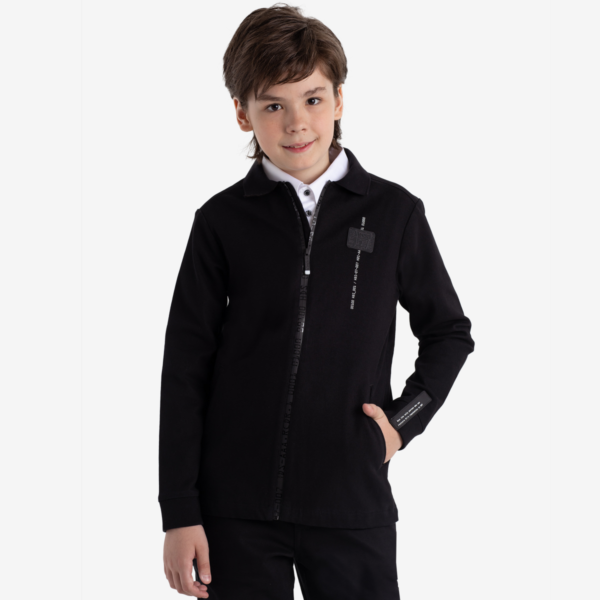 Пиджак детский Kapika KJBCE01, черный, 140 пиджак с принтом gulliver 152
