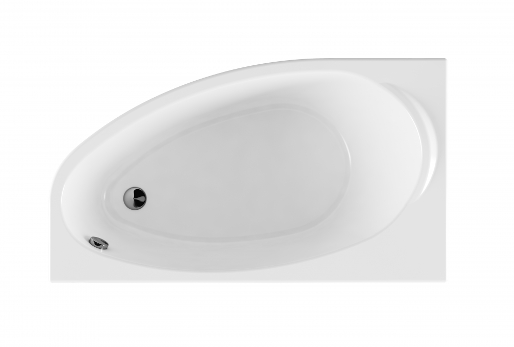 CORFU акриловая ванна асимметричная 160x90 (монтажный комплект заказывается отдельно)