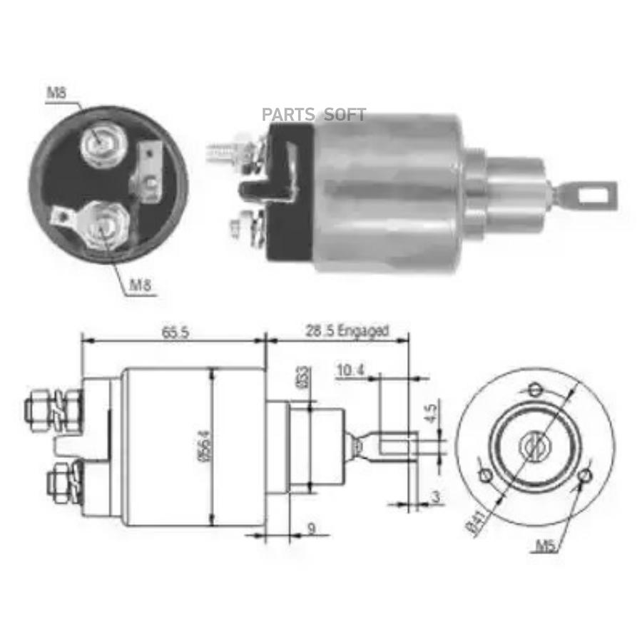 

M Реле Втягивающее \ Audi 80/100/A4, Vw Golf/Passat/Polo/Lt/Transporter 91>