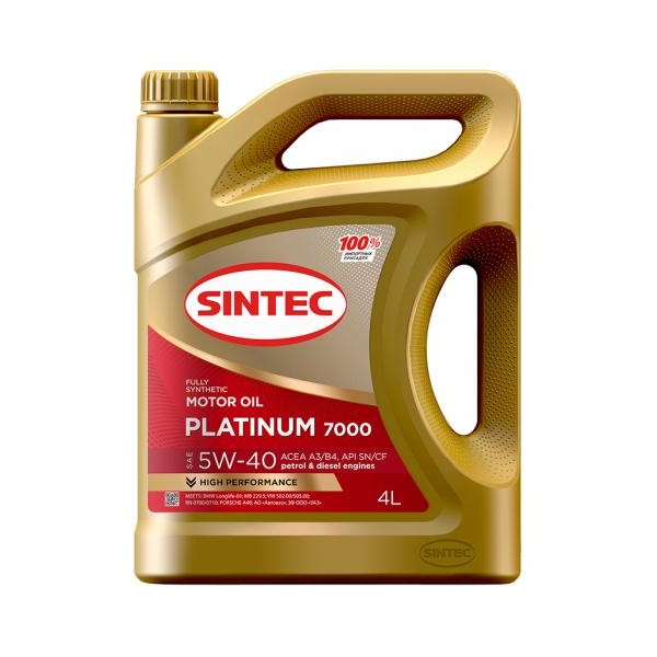 

Масло синтетическое Sintec Platinum 4 л, 5W-40, SN/CF 801941