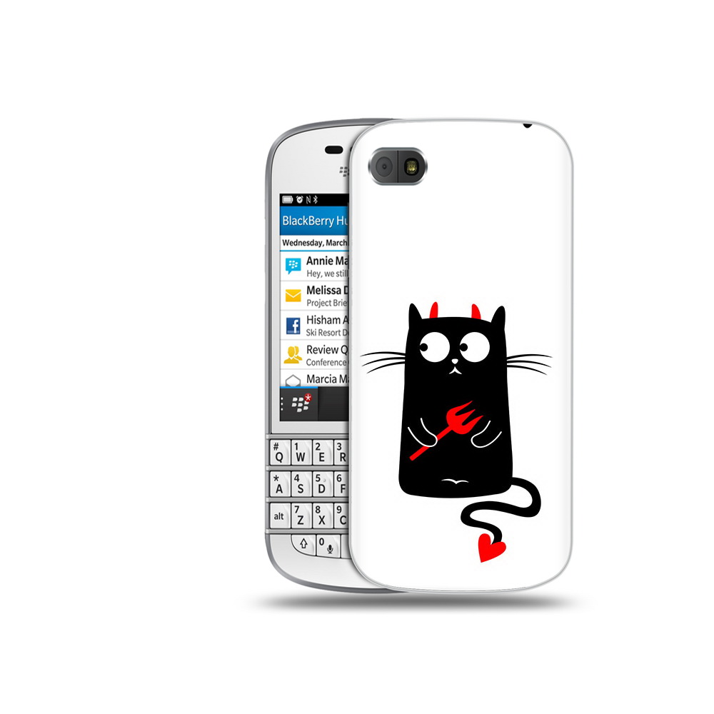 

Чехол MyPads Tocco для BlackBerry Q10 Кот демон, Прозрачный, Tocco