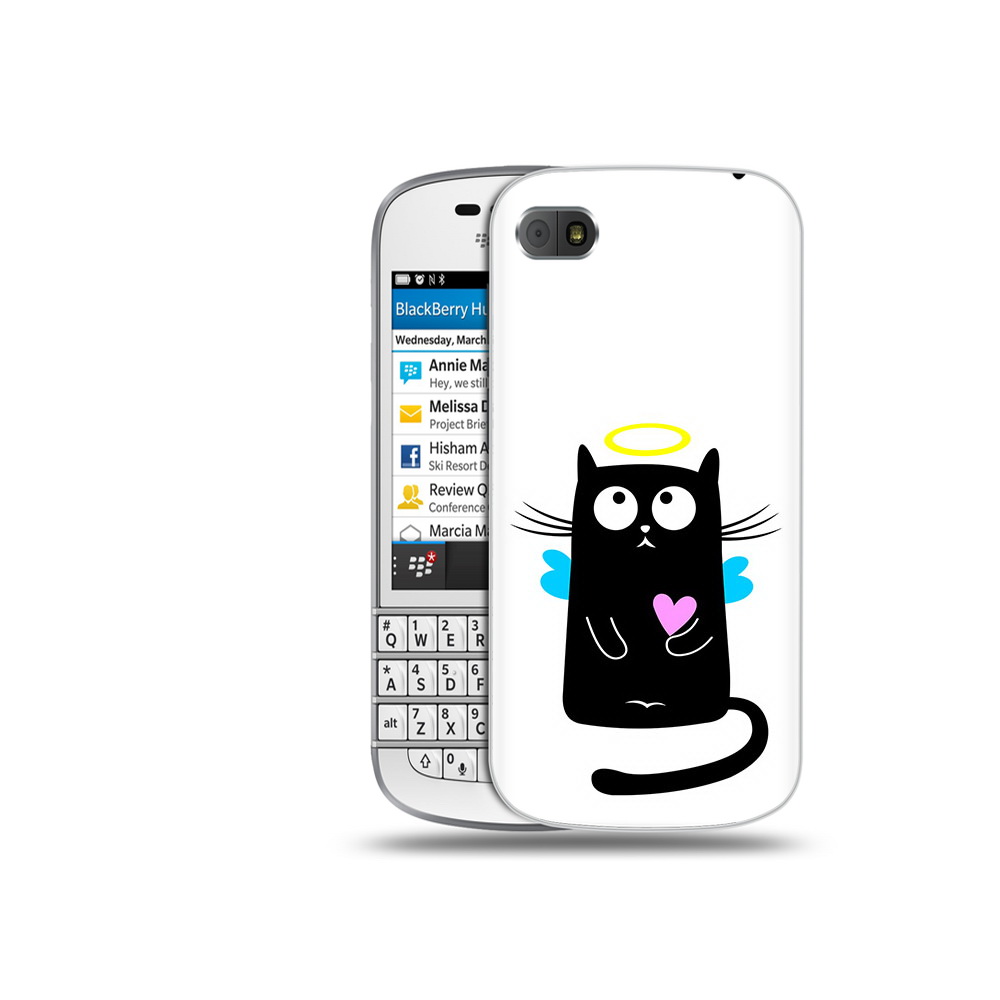 

Чехол MyPads Tocco для BlackBerry Q10 Кот ангелок, Прозрачный, Tocco