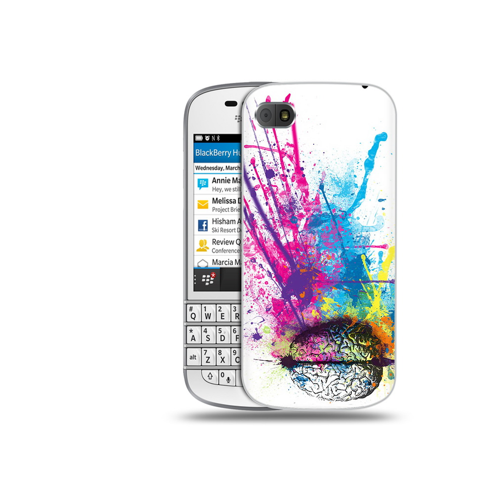 

Чехол MyPads Tocco для BlackBerry Q10 яркий красочный мозг, Прозрачный, Tocco