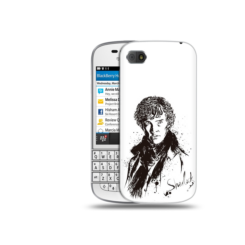 

Чехол MyPads Tocco для BlackBerry Q10 шерлок холмс портрет, Прозрачный, Tocco