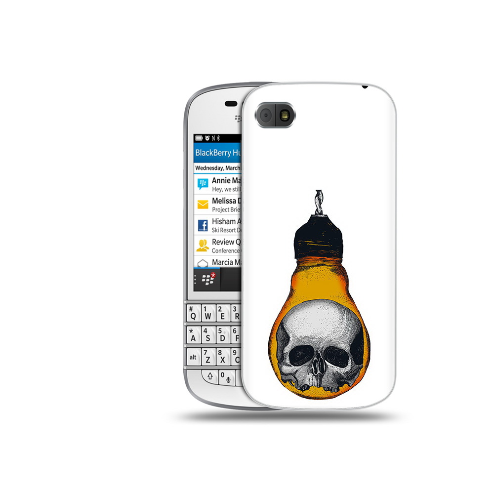 Чехол MyPads Tocco для BlackBerry Q10 череп в лампочке
