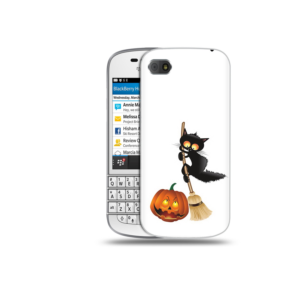 

Чехол MyPads Tocco для BlackBerry Q10 хэлуинский котик, Прозрачный, Tocco