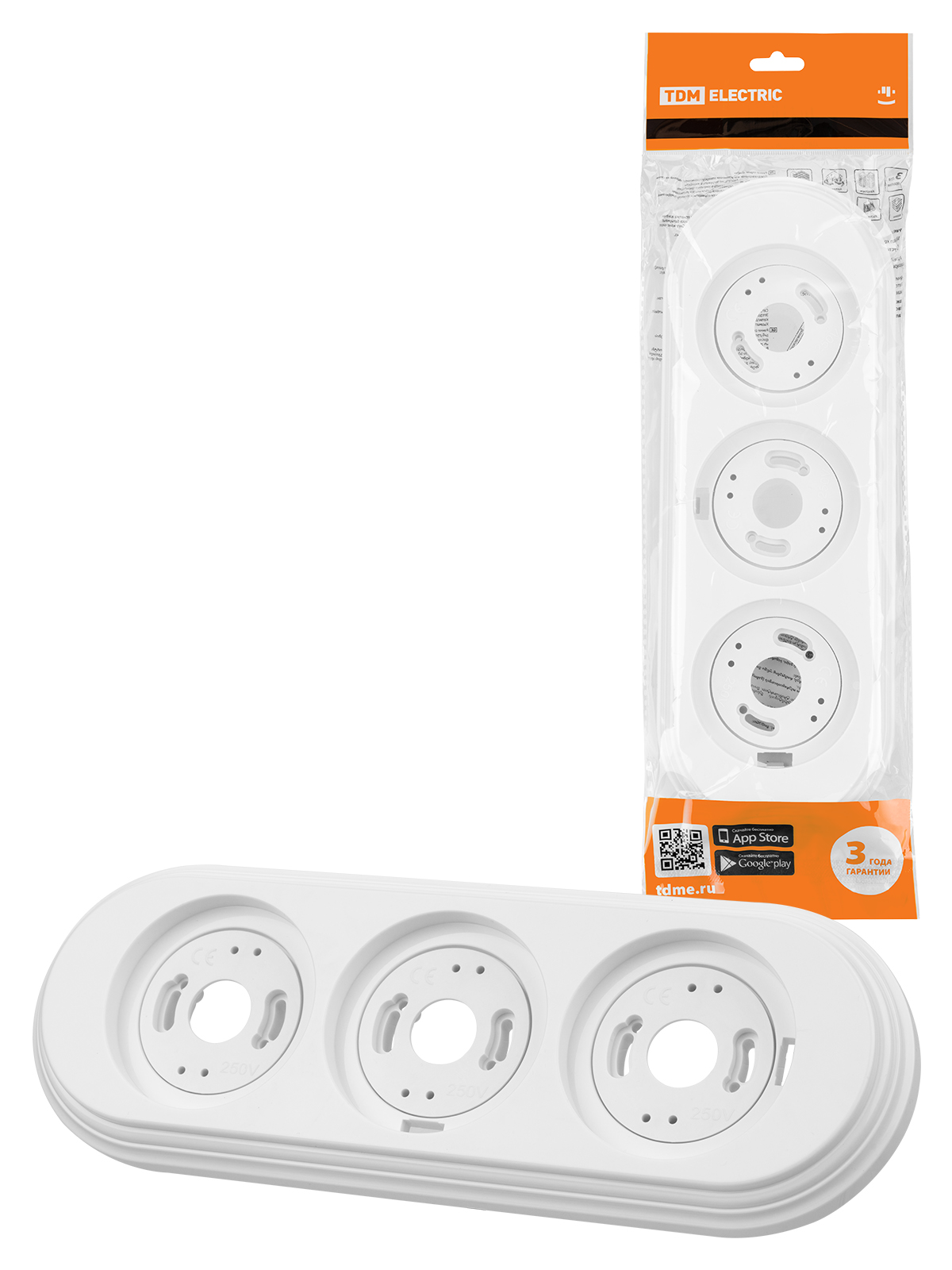 

Рамка 3-х постовая TDM SQ1820-1091, Белый