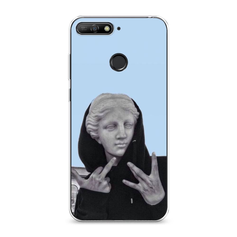 

Чехол Awog на Huawei Y6 Prime 2018 "SWAG статуя", Голубой, 65750-9