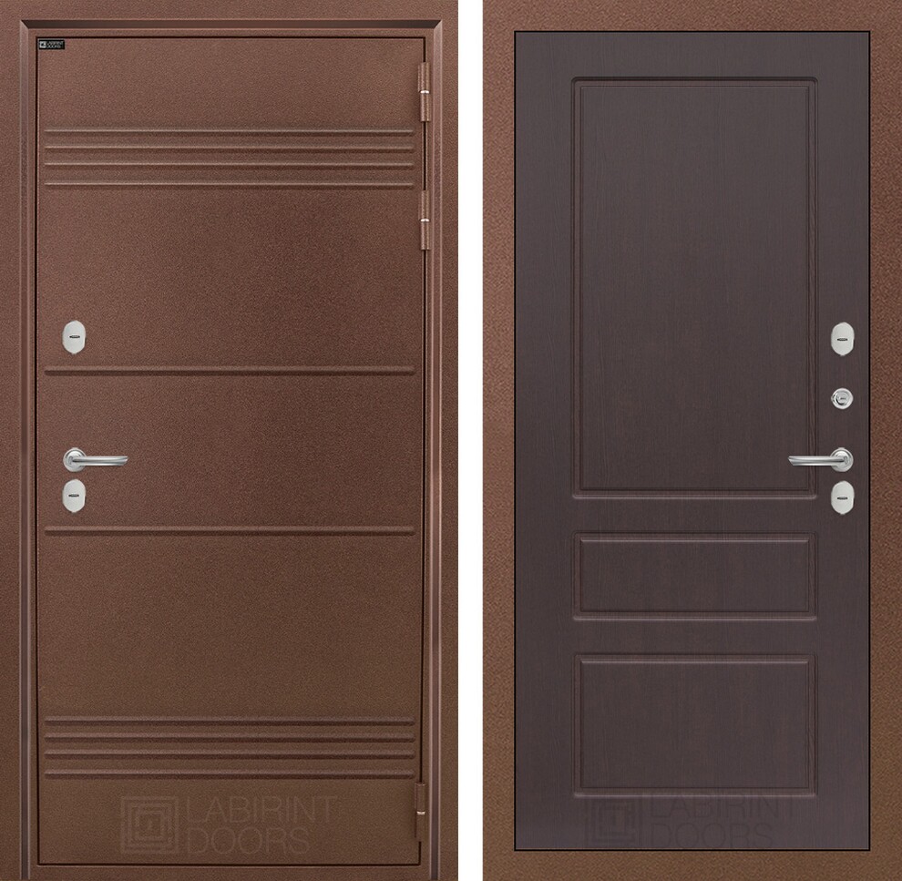 дверь входная металлическая премиум new 98x205 см правая малибу классик Входная дверь LABIRINT Термолайт 03 орех премиум, размер по коробке 960х2050, правая