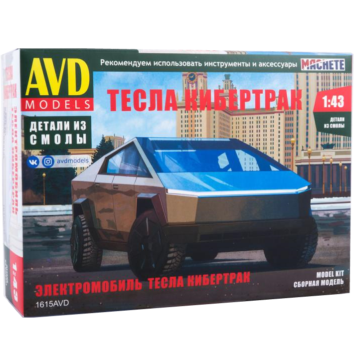 

Сборная модель AVD Models автомобиля Электромобиль Тесла Кибертрак AVD Models