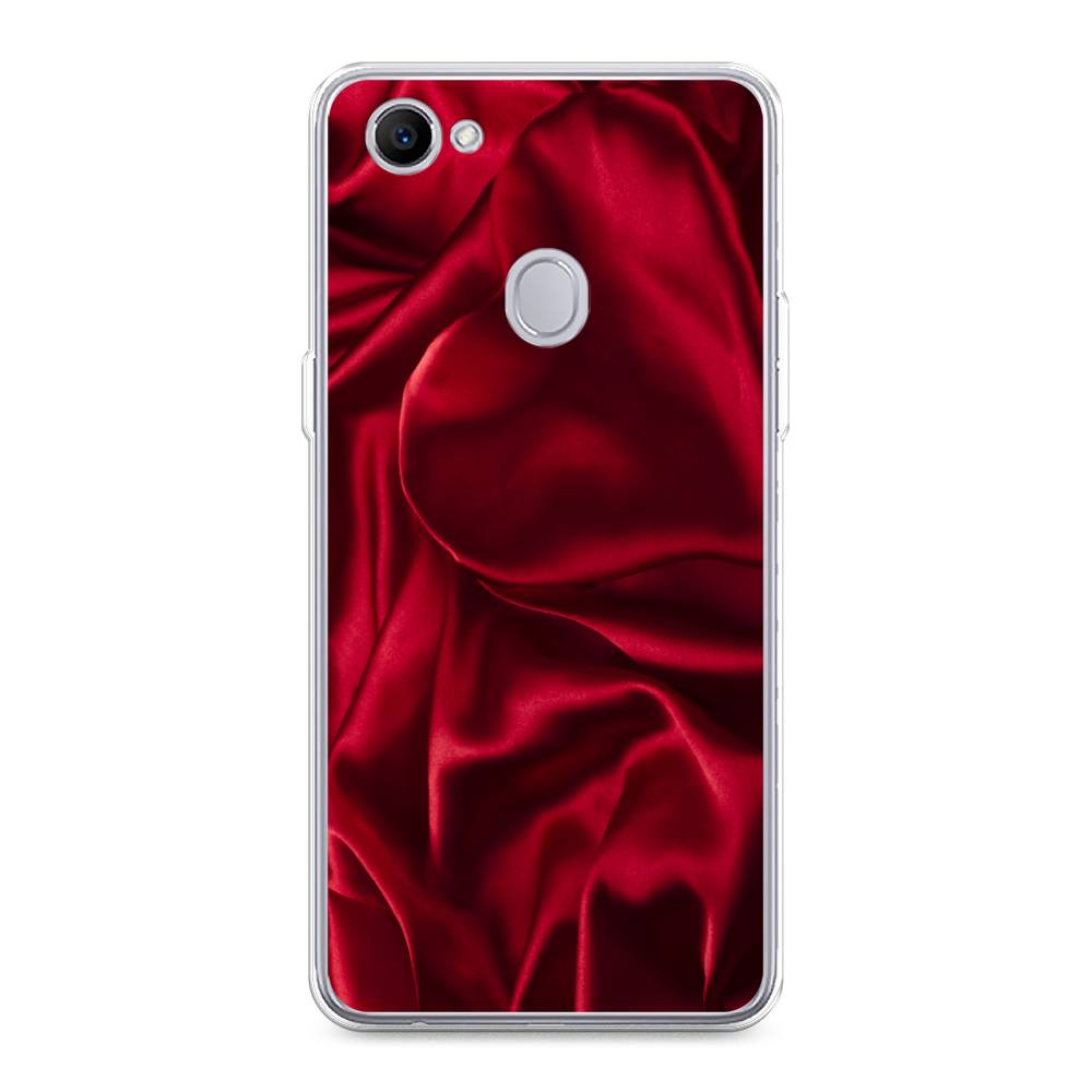 фото Силиконовый чехол "текстура красный шелк" на oppo f7 awog