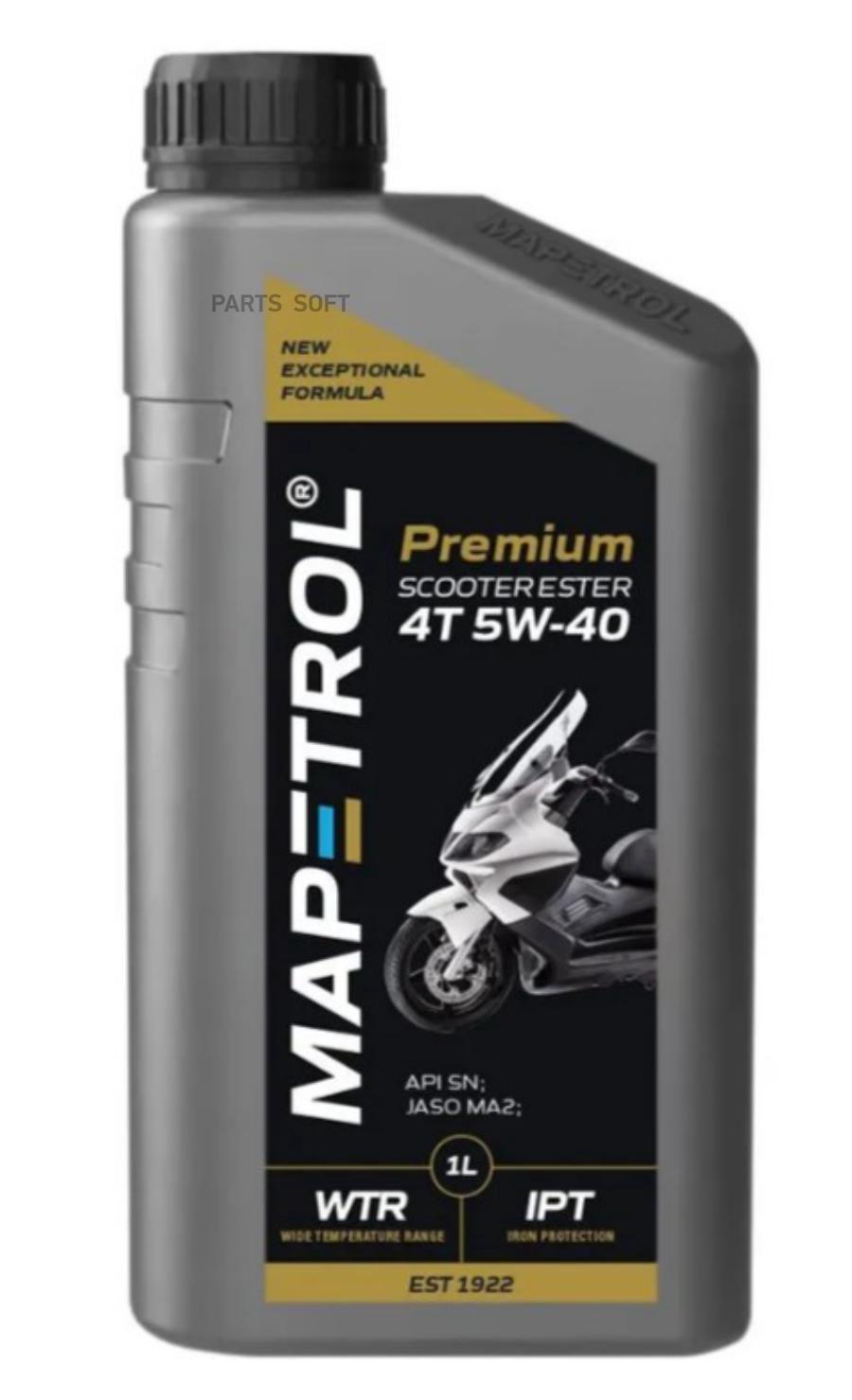 Моторное масло MAPETROL PREMIUM SCOOTER ESTER 4T 5W40 1л