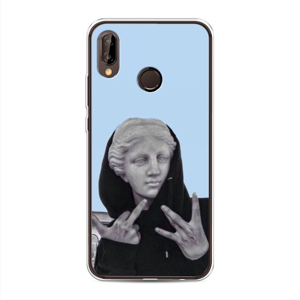 

Чехол Awog на Huawei Nova 3 "SWAG статуя", Голубой, 66150-9