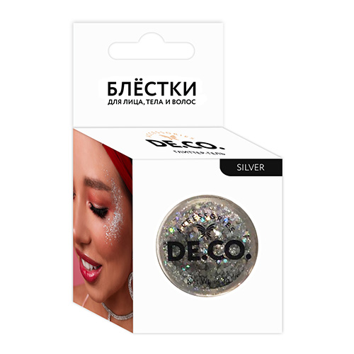 

Блестки для лица, тела и волос DECO by MIAMITATS (Silver), DECO.