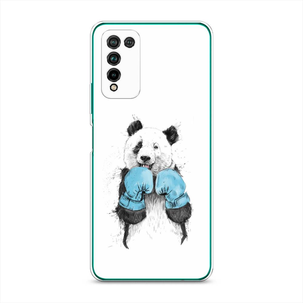

Чехол для Honor 10X Lite "Панда боксер", Голубой;белый;серый, 6104650-1