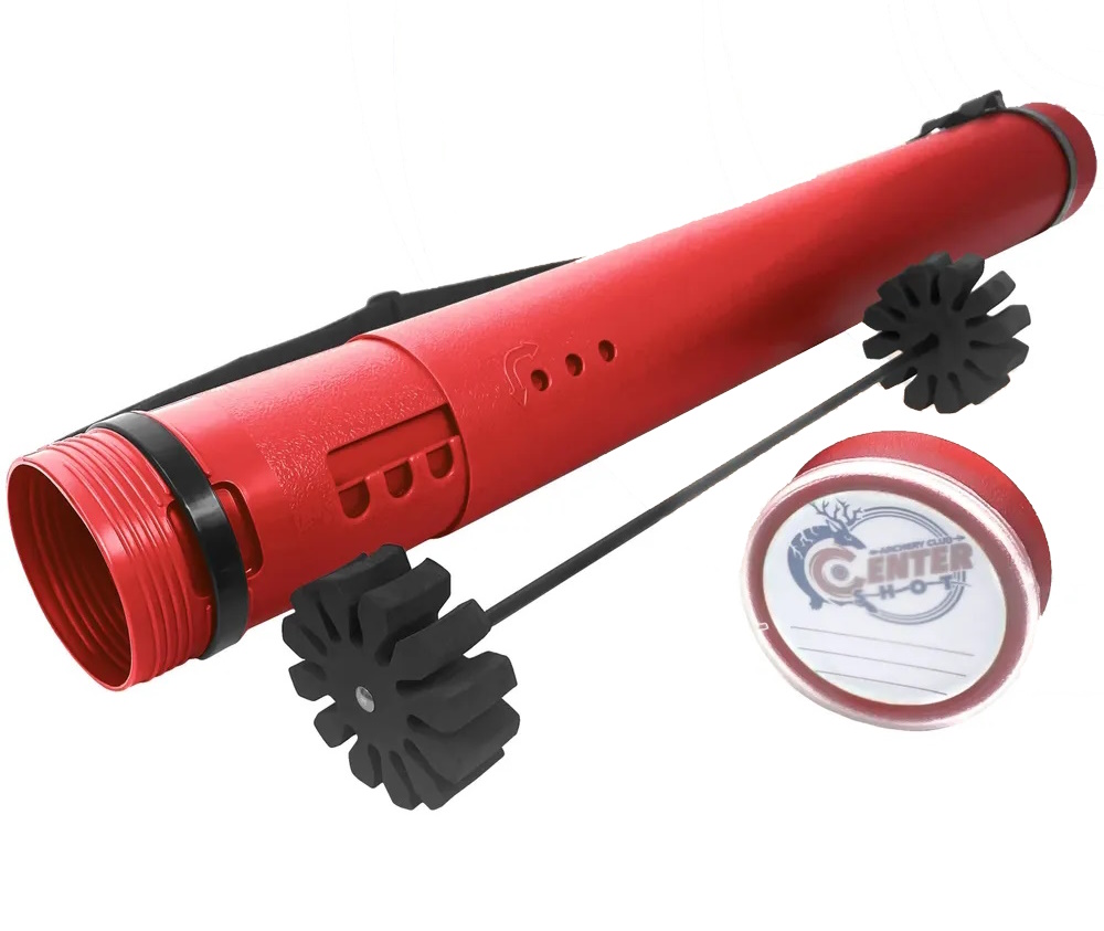 Тубус для стрел Centershot пластиковый с держателем красный