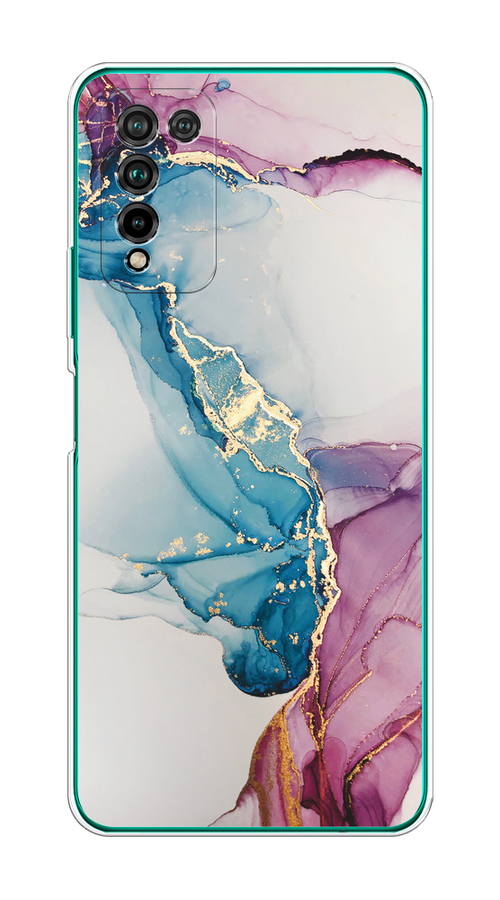 

Чехол на Honor 10X Lite "Розовые разводы рисунок", Синий;розовый;золотистый, 6104650-3