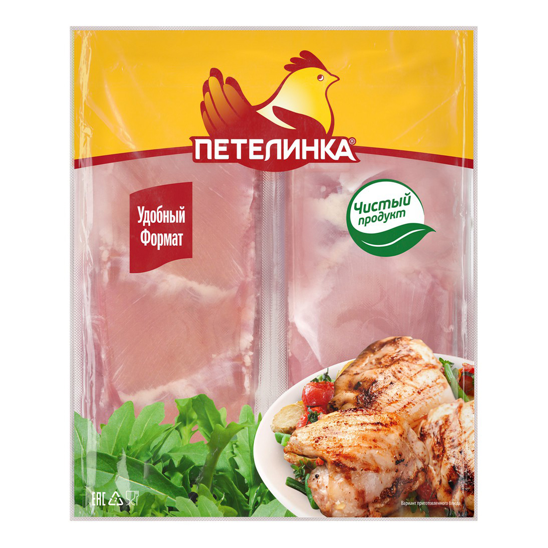 

Филе грудки и бедра цыпленка-бройлера Петелинка охлажденное +-1,1 кг