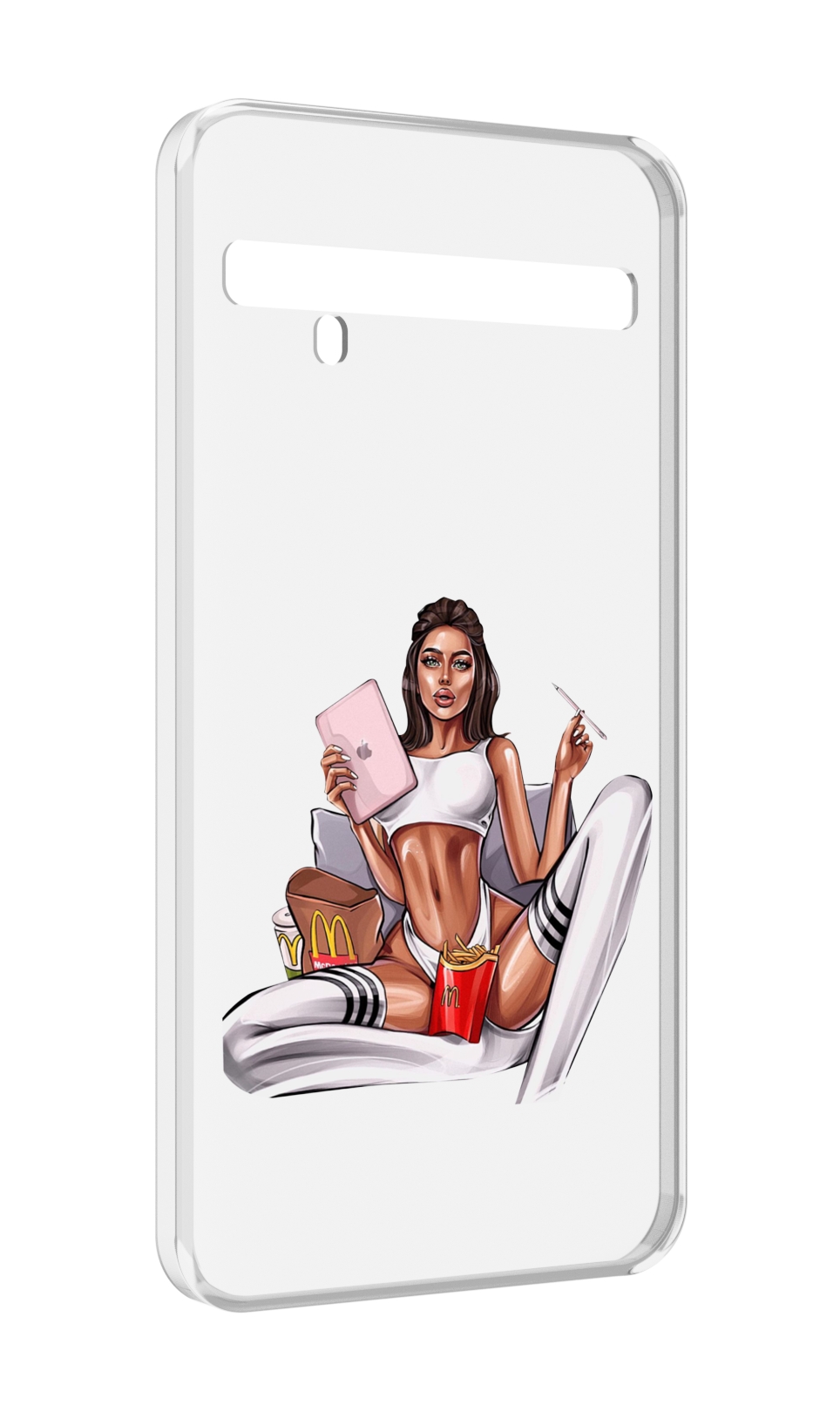 

Чехол MyPads Модная-иллюстрация-девушки женский для TCL 10 Pro / TCL 10 + Plus, Прозрачный, Tocco