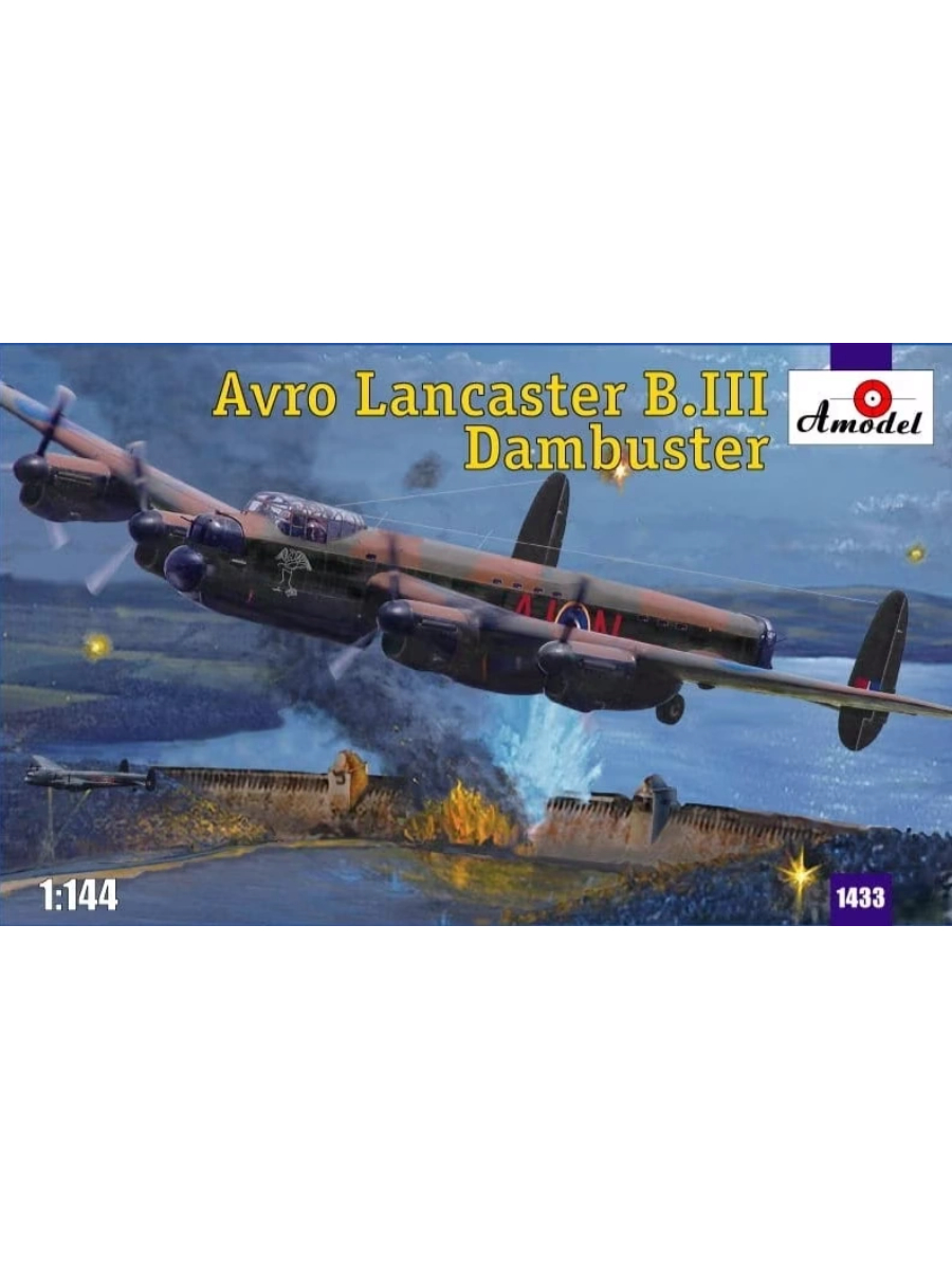 

Сборная модель Amodel Самолёт Avro Lancaster B III Dambuster 1/144 1433
